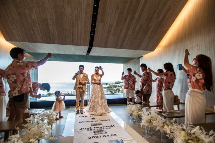 挙式の後のアフターセレモニー♪